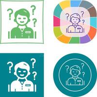 Confuse Icon Design vector