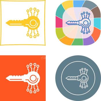 llave código icono diseño vector