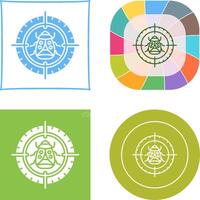 Bug Target Icon Design vector