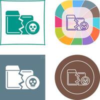 Infected Files Icon Design vector