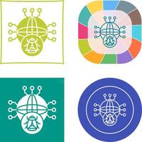 Global Malware Icon Design vector