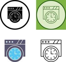 Wall Clock Icon Design vector