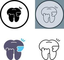 Toothache And Plaque Icon Design vector