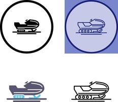 Snowmobile Icon Design vector