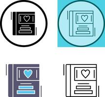 Wedding Album Icon Design vector