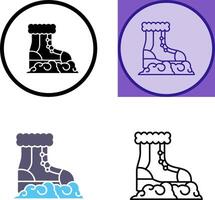 nieve botas icono diseño vector