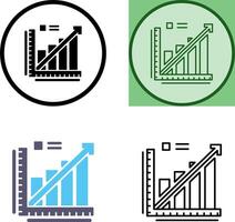 Line Graph Icon Design vector