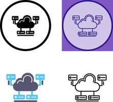 Cloud Database Icon Design vector