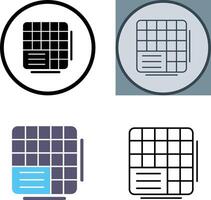 Table Data Icon Design vector