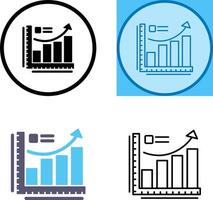 Growth Chart Icon Design vector