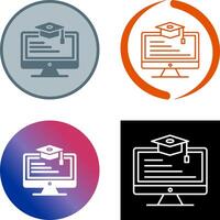 Online Learning Icon Design vector