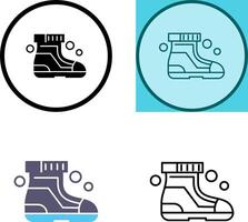 Ski Boots Icon Design vector