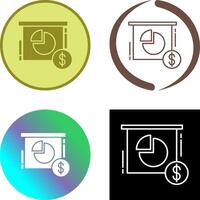 Pie Chart Icon Design vector