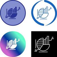 Pie Chart Icon Design vector