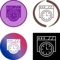 Wall Clock Icon Design vector