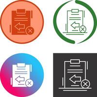 Return Failed Icon Design vector