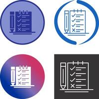 Survey Checklist Icon Design vector