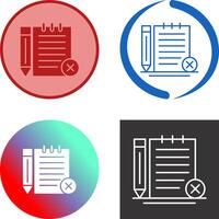 Unchecked Notes Icon Design vector