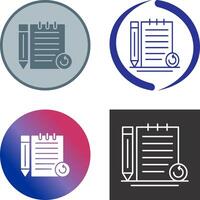 Rechecked Notes Icon Design vector