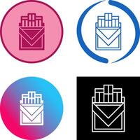 Cigarette Pack Icon Design vector