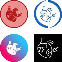 Heart Attack Icon Design vector