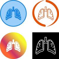 Lungs Icon Design vector