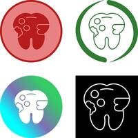 caries icono diseño vector