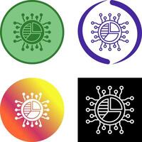 Pie Chart Icon Design vector