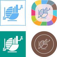 Pie Chart Icon Design vector