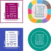 Wishlist Icon Design vector