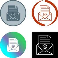 Rejection Of A Letter Icon Design vector