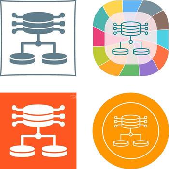 diseño de icono de datos estructurados vector