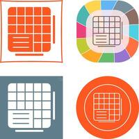 Table Data Icon Design vector