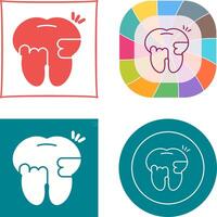 Toothache And Plaque Icon Design vector