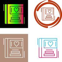 Wedding Album Icon Design vector