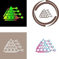 Pyramid Graph Icon Design vector