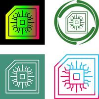 Chip Icon Design vector