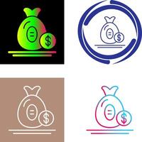 Money Bag Icon Design vector