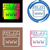 web navegador icono diseño vector