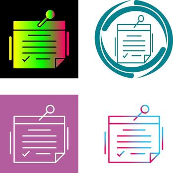 diseño de icono de nota vector