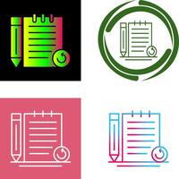 Rechecked Notes Icon Design vector