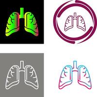 diseño de icono de pulmones vector