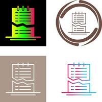 Corrupted List Icon Design vector