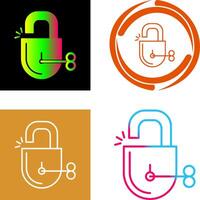 Unlock Icon Design vector