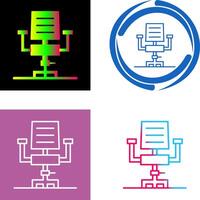 Desk Chair Icon Design vector