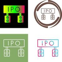 Ipo Icon Design vector