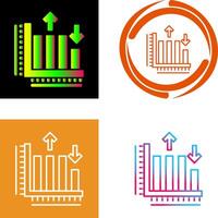 Bar Graph Icon Design vector