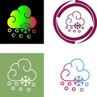 Snow Fall Icon Design vector