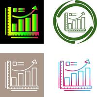 Growth Chart Icon Design vector