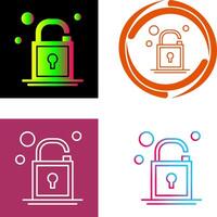 Open Lock Icon Design vector